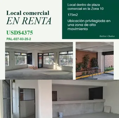 En renta Local comercial zona 10 Boulevard Los Próceres, 🇬🇹 Guatemala