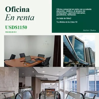 Oficina En Renta Zona Pradera Zona 10 Guatemala, 🇬🇹 Guatemala