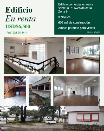 Edificio Comercial En alquiler en zona 9 6ta. avenida, 🇬🇹 Guatemala