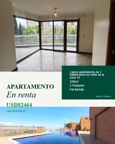En renta lujoso apartamento en Tadeus zona 14, 🇬🇹 Guatemala